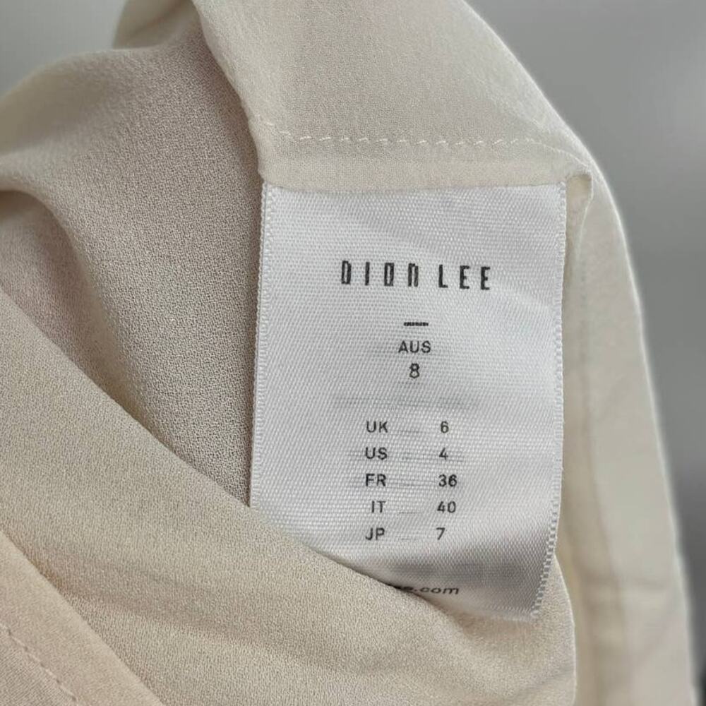 Dion Lee Cream Silk Sleeveless Wrap Dress - Picture 12 of 13